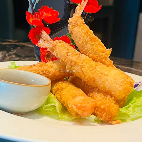 Tempura au scampis